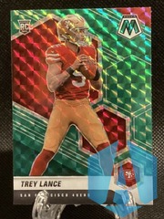 2021 Panini Mosaic #303 Trey Lance Rookie Green Mosaic Prizm 49ers